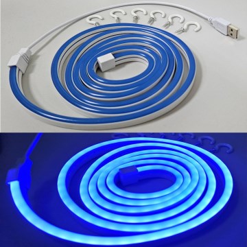 Fleksibilna LED traka NEON/5V USB 1,8 m plava