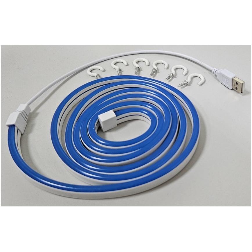 Fleksibilna LED traka NEON/5V USB 1,8 m plava