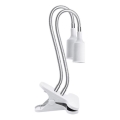 Fleksibilna stona lampa sa klipsom za uzgoj biljaka PLANTY 2xE27/30W/230V bela