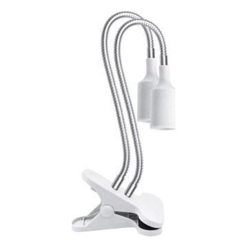 Fleksibilna stona lampa sa klipsom za uzgoj biljaka PLANTY 2xE27/30W/230V bela