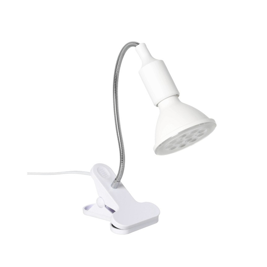 Fleksibilna stona lampa sa stezaljkom za gajenje biljaka PLANTY 1xE27/30W/230V bela