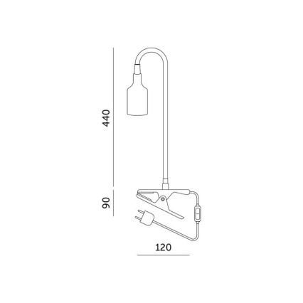 Fleksibilna stona lampa sa stezaljkom za gajenje biljaka PLANTY 1xE27/30W/230V bela
