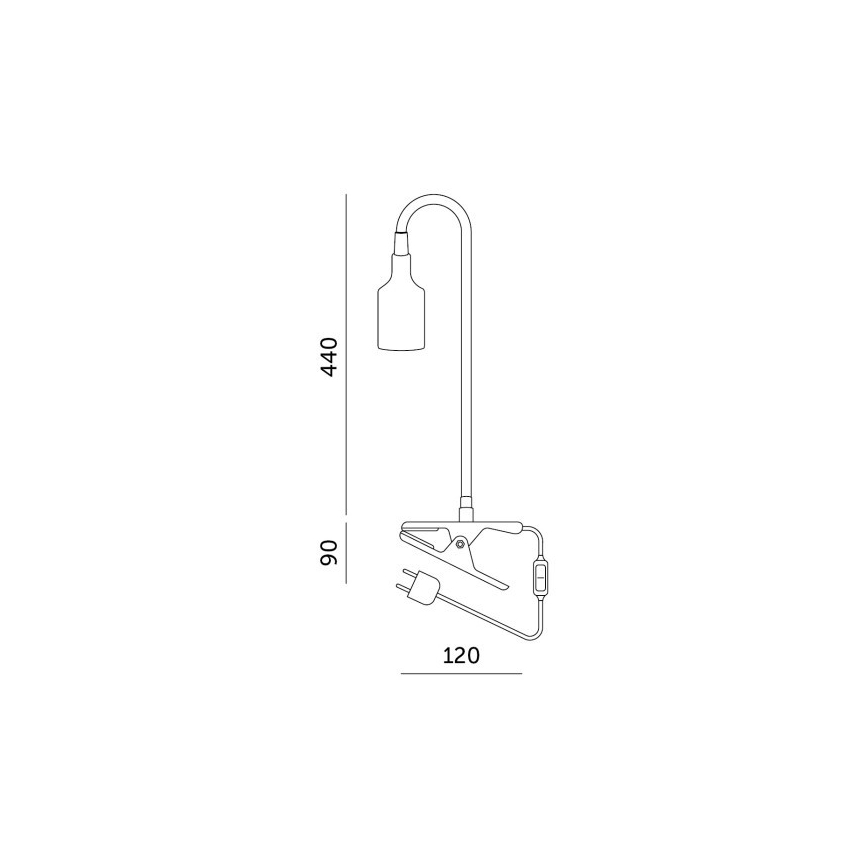 Fleksibilna stona lampa sa stezaljkom za gajenje biljaka PLANTY 1xE27/30W/230V bela