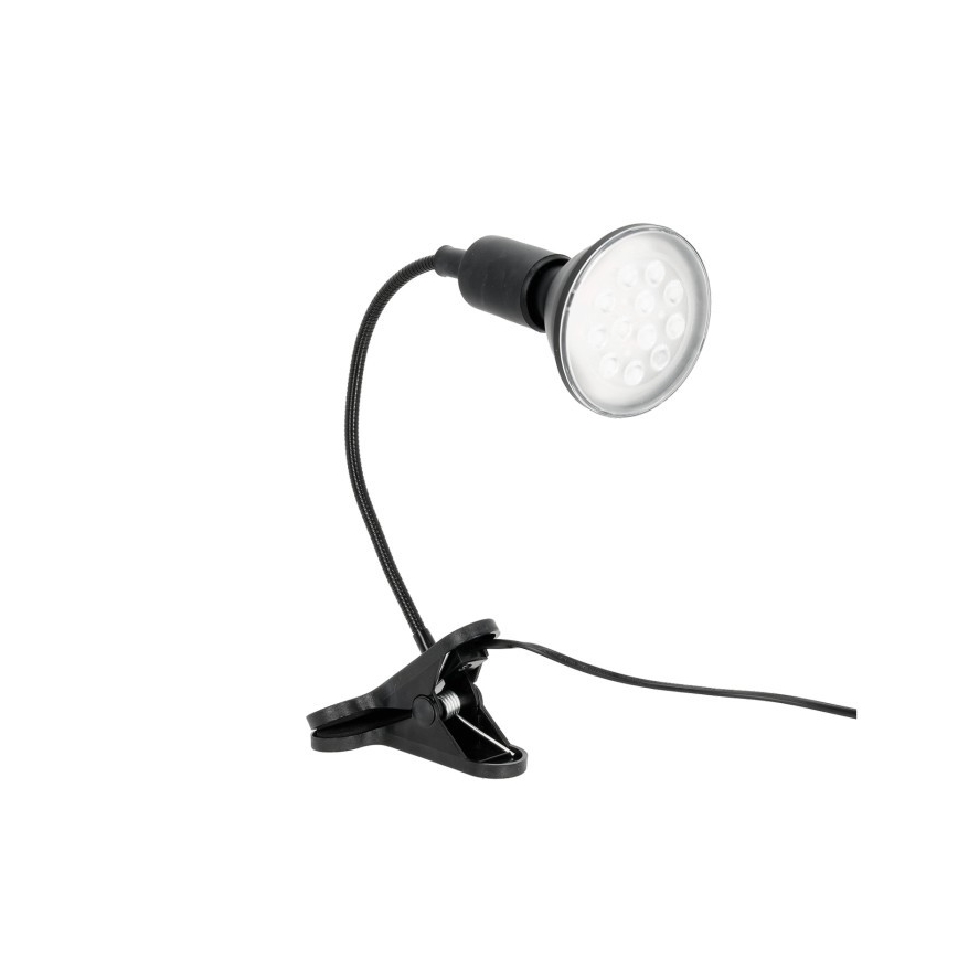 Fleksibilna stona lampa sa stezaljkom za gajenje biljaka PLANTY 1xE27/30W/230V crna