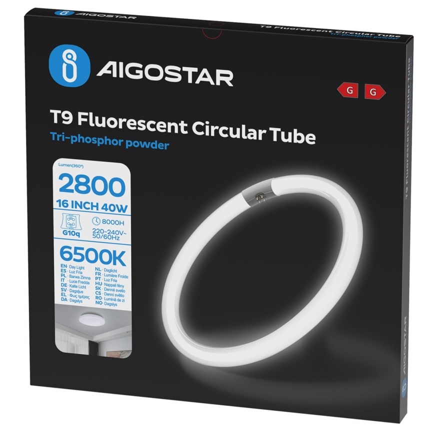 Fluorescentna cev T9 G10q/40W/230V 6500K - Aigostar