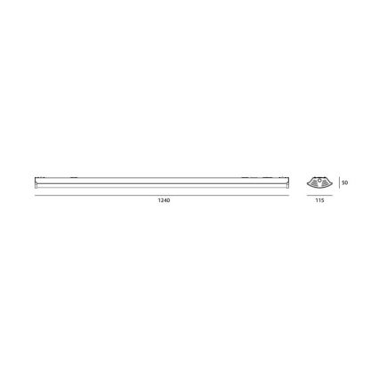 Fluorescentna svetiljka T8 DELFIA 2xG13/18W/230V 124 cm bela