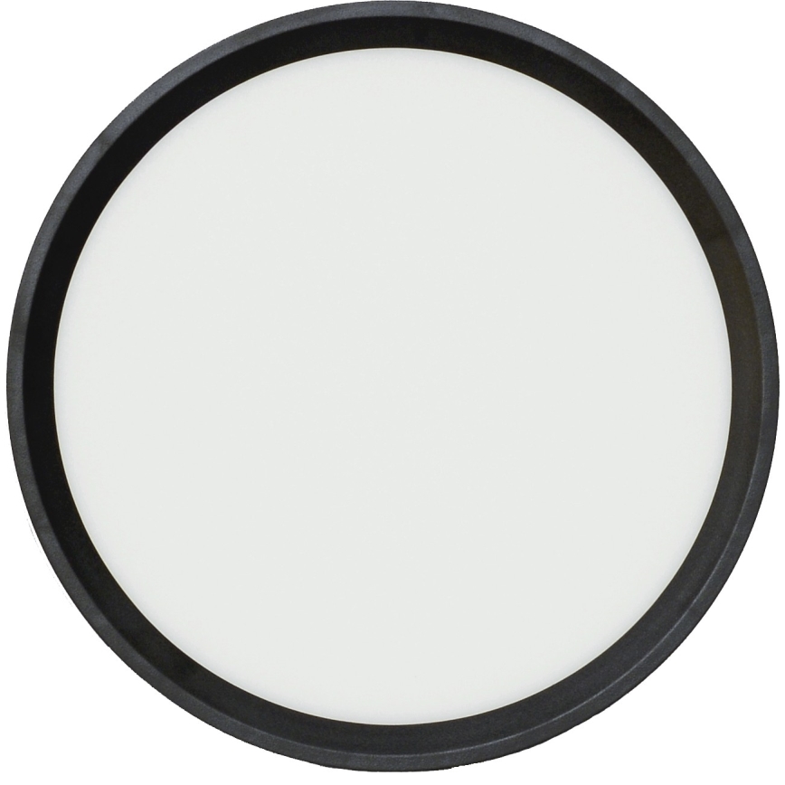 Fulgur 41811 - LED stropna svetiljka NOMY LED/18W/230V 3000/4000/6000K IP40 prečnik 23 cm crna