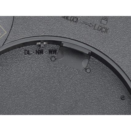 Fulgur 42362 - LED stropno svetlo NOMY LED/24W/230V 3000/4000/6000K IP40 prečnik 30 cm crna