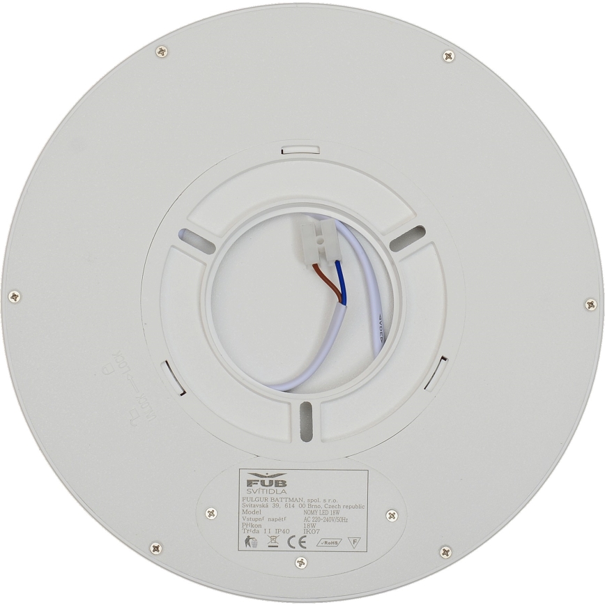 Fulgur s-42584 - LED stropna svetiljka sa senzorom pokreta NOMY-S LED/18W/230V 3000/4000/6000K IP40 prečnik 23 cm bela