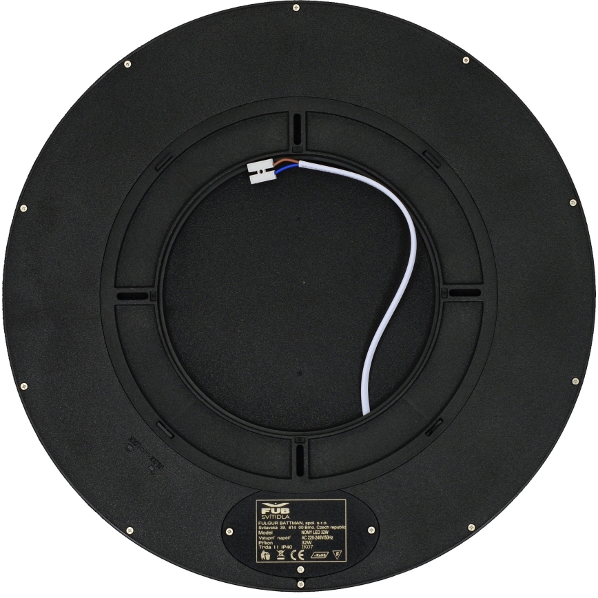 Fulgur s-42589 - LED plafonsko svetlo sa senzorom pokreta NOMY-S LED/32W/230V 3000/4000/6000K IP40 prečnik 40 cm crno