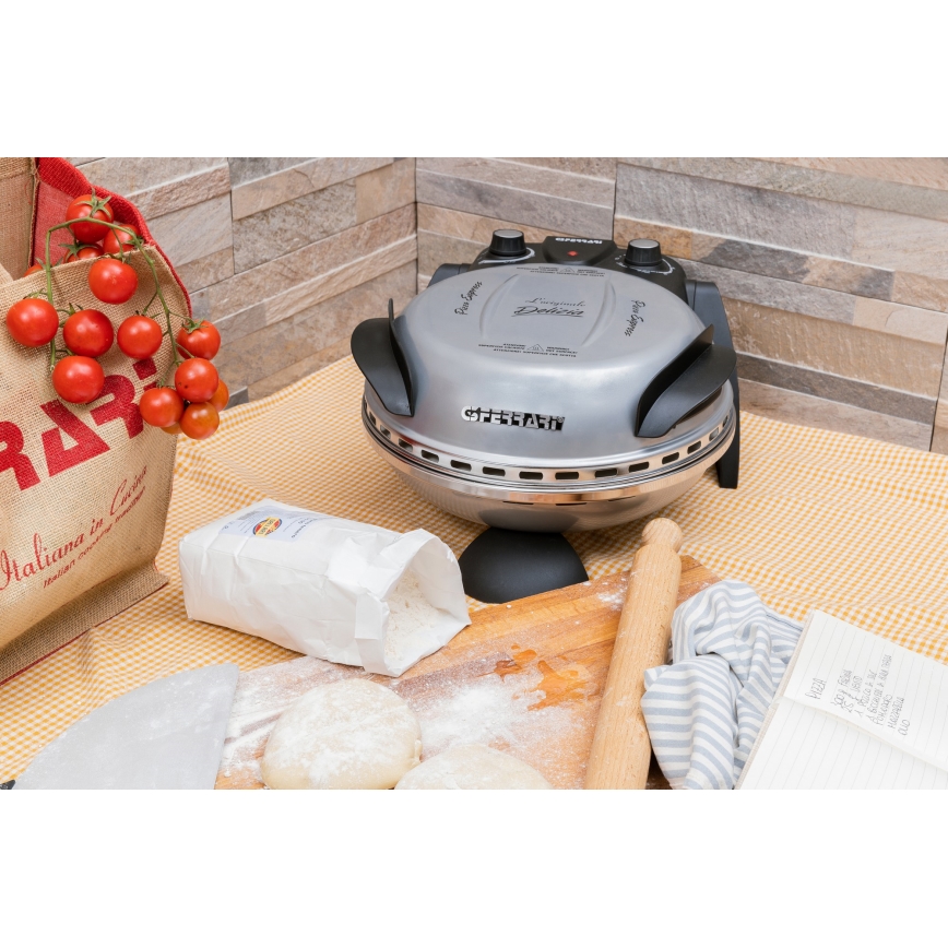 G3Ferrari G1000606 - pizza rerna DELIZIA 1200W/230V, srebrna