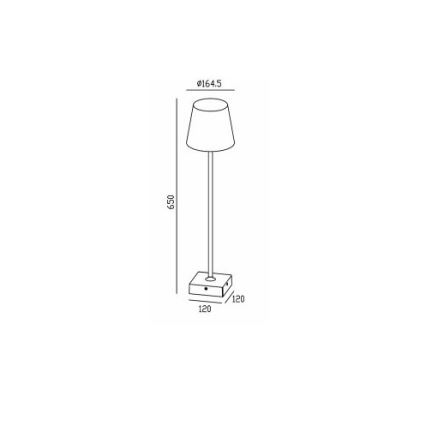 Gardino LX1793-650 - LED spoljašnja podna lampa VIOLA LED/7W/230V IP65