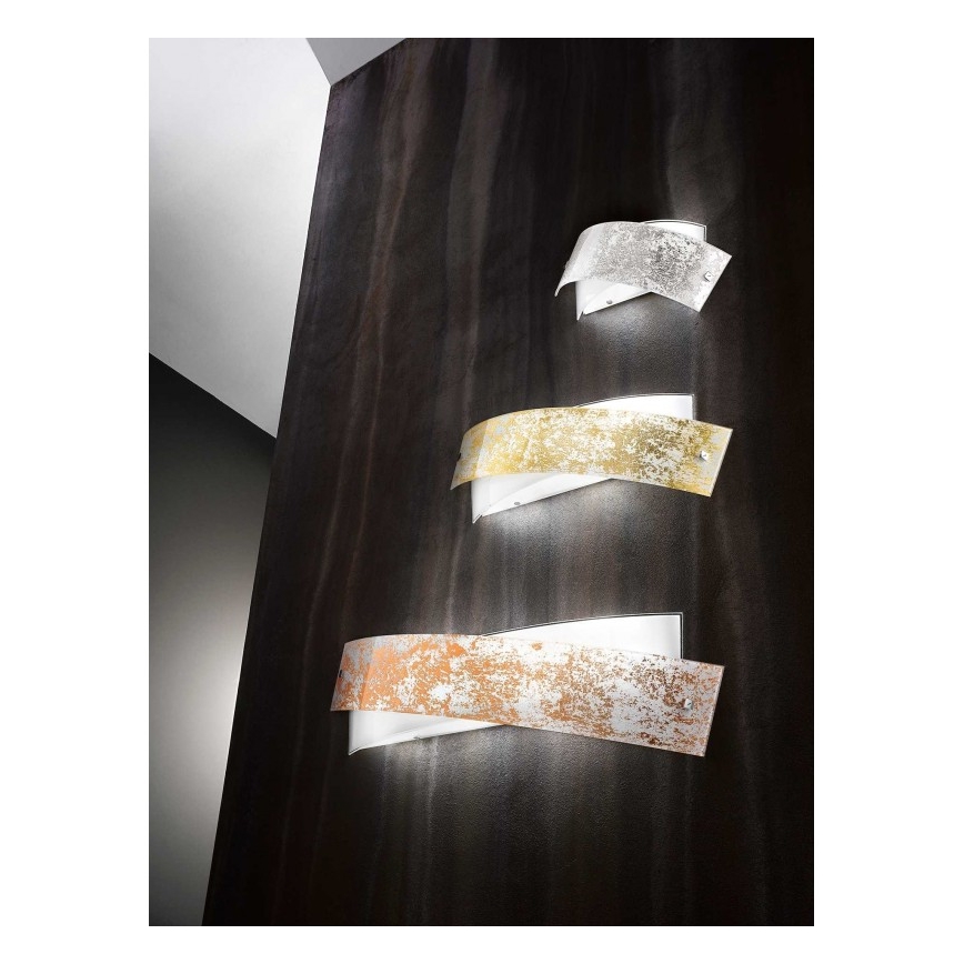 Gea Luce CAMILLA A M arg - Zidno svetlo CAMILLA 4xE14/28W/230V 54 cm srebrno