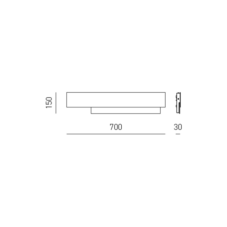 Gea Luce DOHA A G B - LED zidno svetilo DOHA LED/25W/230V 70 cm bela