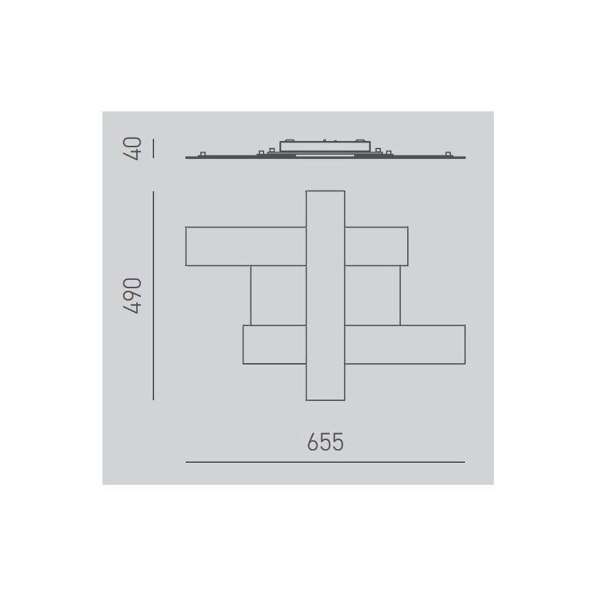 Gea Luce DOHA P P N - LED plafonsko svetlo DOHA LED/30W/230V 65,5 cm crno