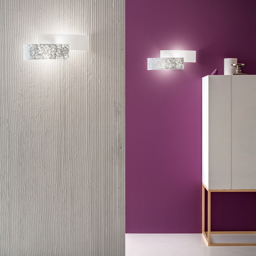 Gea Luce LARA A P arg - Zidna svetiljka LARA 2xE14/42W/230V srebrna