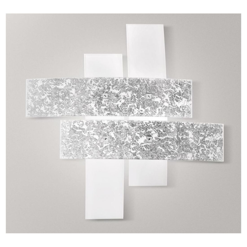 Gea Luce LARA P G arg - Plafonsko svetlo LARA 4xE27/52W/230V 91 cm srebrna