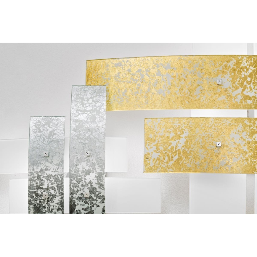 Gea Luce LARA P G arg - Plafonsko svetlo LARA 4xE27/52W/230V 91 cm srebrna