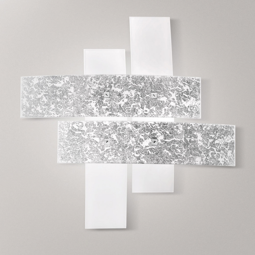 Gea Luce LARA P M arg - Stropno svetlo LARA 2xE27/70W/230V 70 cm srebrno