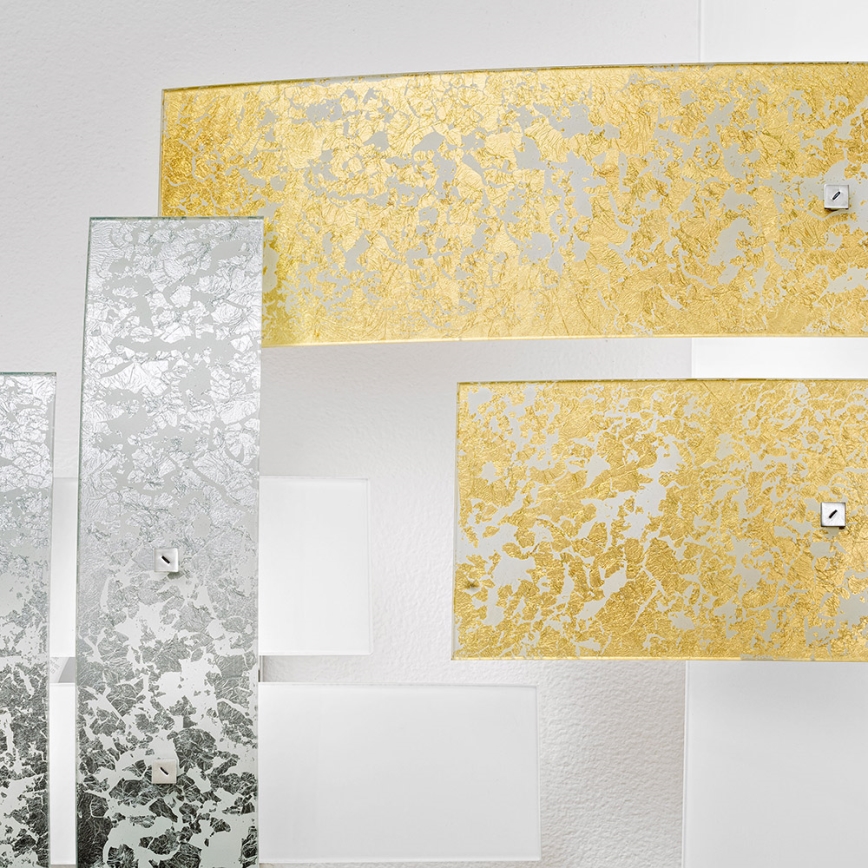 Gea Luce LARA P M arg - Stropno svetlo LARA 2xE27/70W/230V 70 cm srebrno