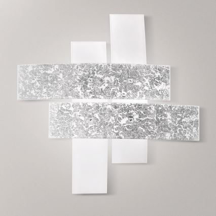 Gea Luce LARA P P arg - Stropno svetlo LARA 2xE27/52W/230V 50 cm srebrne boje