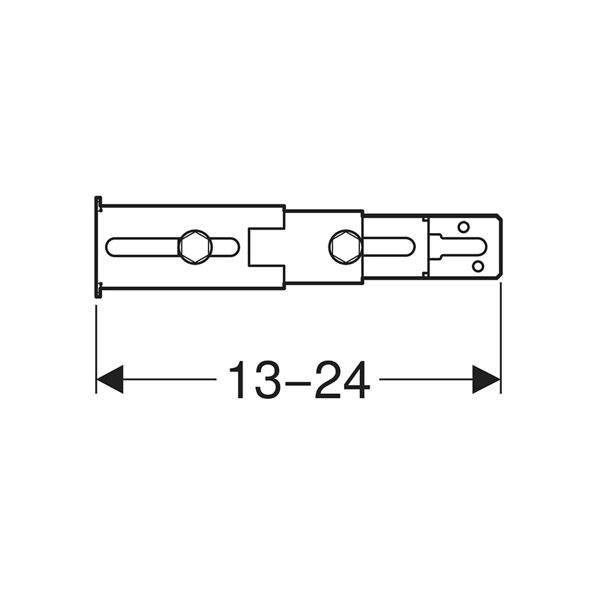 Geberit 111.064.00.1 - Set za pričvršćivanje nožica na zadnji zid Duofix, 2 kom