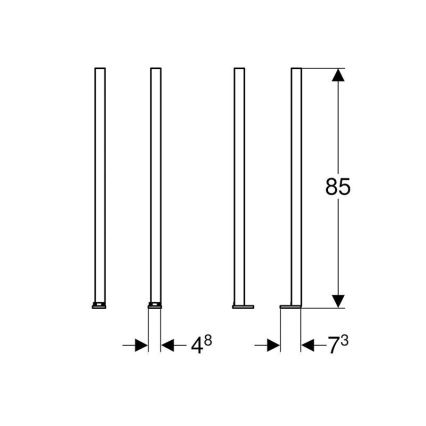 Geberit 111.848.00.1 - Komplet produžetaka za noge Duofix, 2 kom