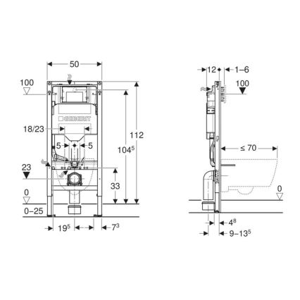 Geberit 111.925.00.6 - Ugradni modul za viseću WC šolju Duofix 112 cm