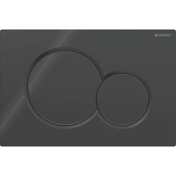 Geberit 115.770.DW.5 - Tipka za ispiranje Sigma01 Round 24,6x16,4 cm crna