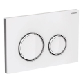 Geberit 115.884.SI.1 - Dugme za ispiranje Sigma50 24,6x16,4 cm belo/sjajni hrom