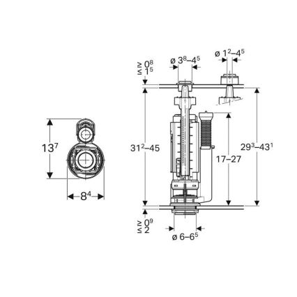 Geberit 282.050.21.2 - Ventil za ispiranje Tip 290