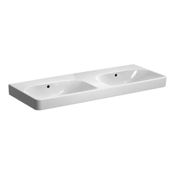 Geberit 500.224.01.1 - Zidni dvostruki umivaonik Smyle Square 120x48 cm keramika/bela