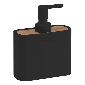 Gedy - Dozator tečnog sapuna NINFEA, crna/bambus