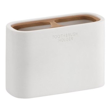 Gedy - Držač za četkice za zube NINFEA bela/bambus