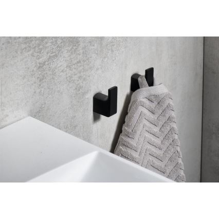 Gedy - KOMPLET 2x zidna kuka PIRENEI, mat crna