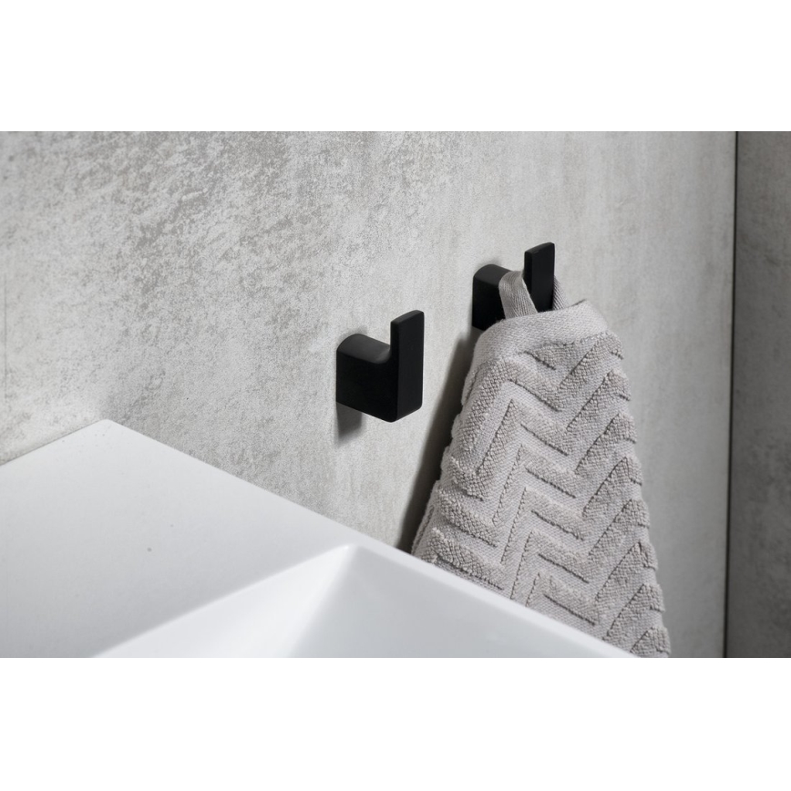 Gedy - KOMPLET 2x zidna kuka PIRENEI, mat crna