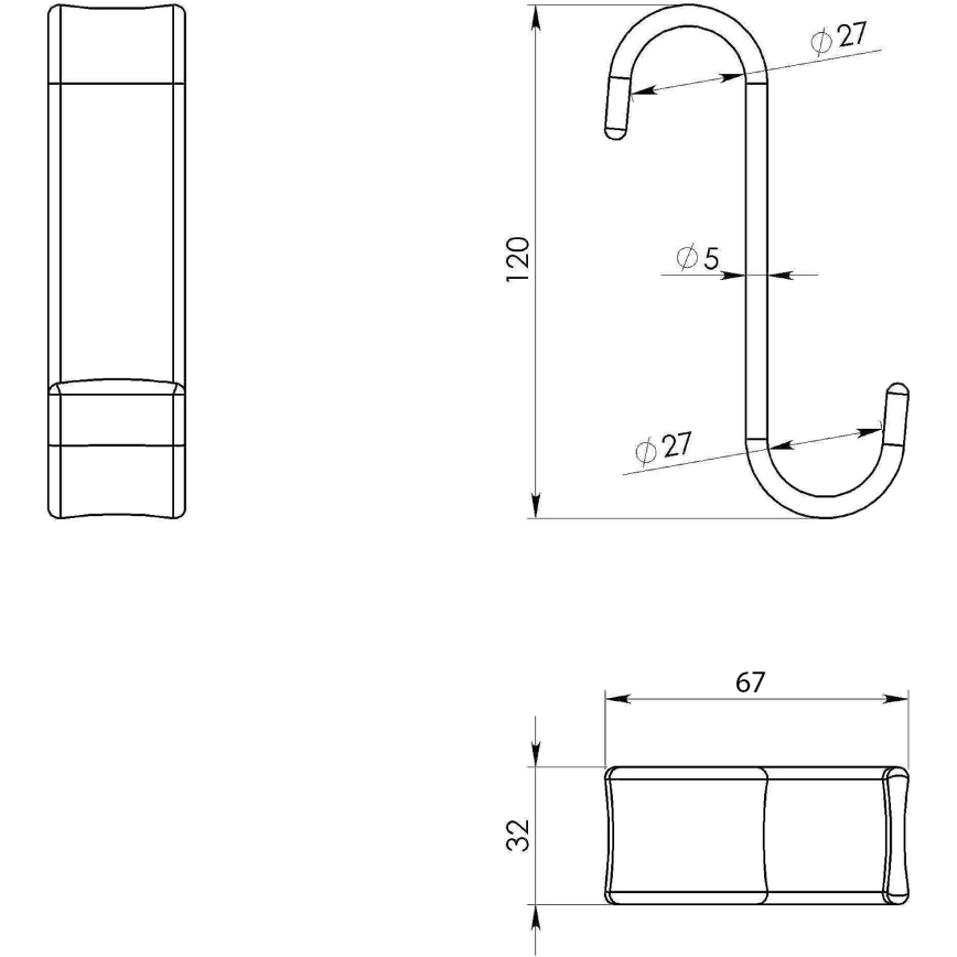 Gedy - Kuka za radijator bela/termoplast