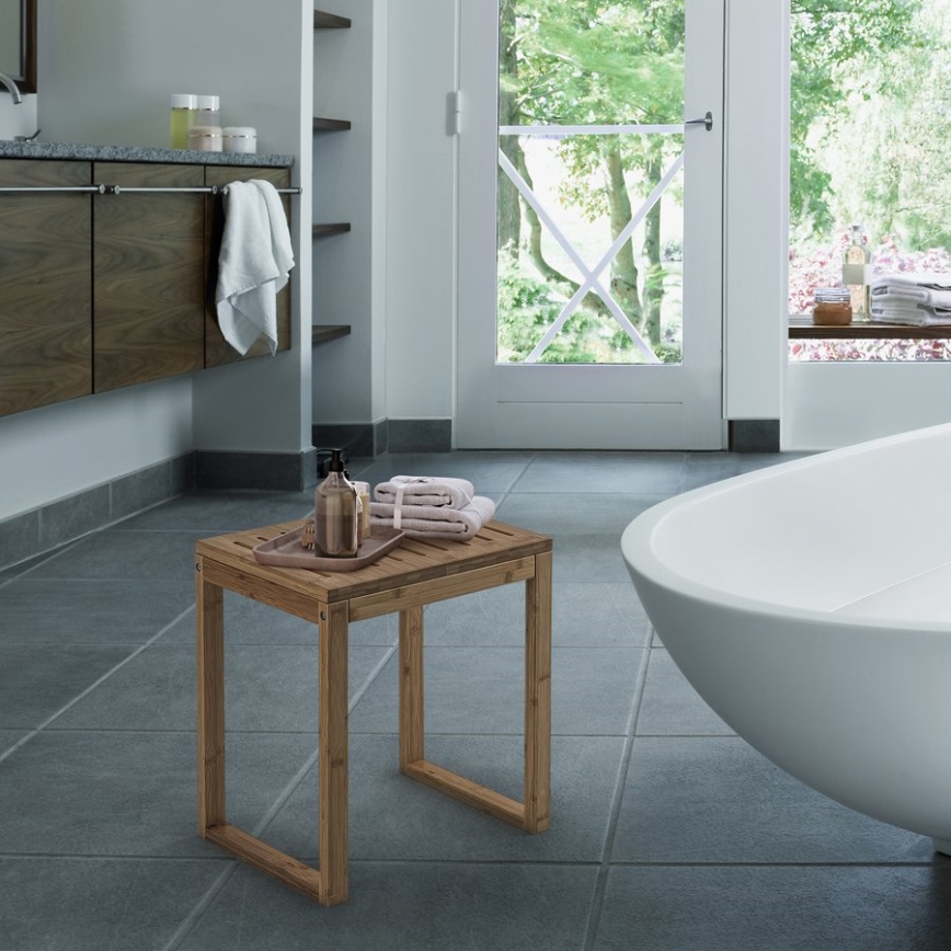 Gedy - Kupatilska stolica HIMALAYA 39,5x44,3 cm bambus