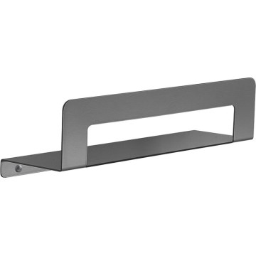 Gedy - Polica sa držačem za peškire CLEO 30 cm metalik siva