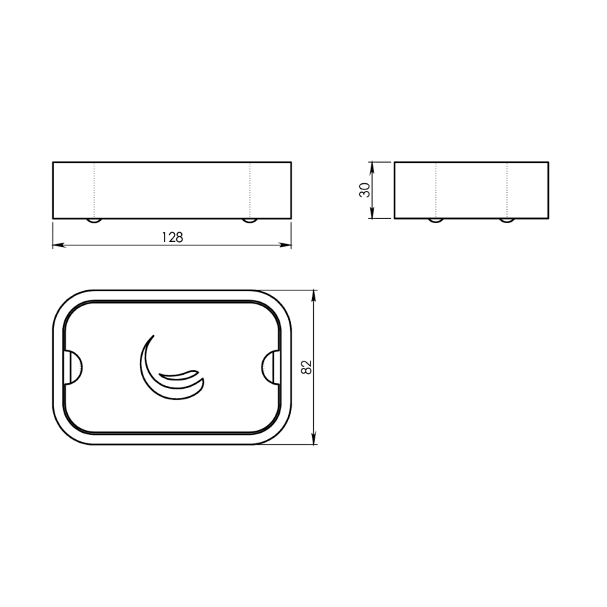 Gedy - Posuda za sapun NINFEA bela/bambus