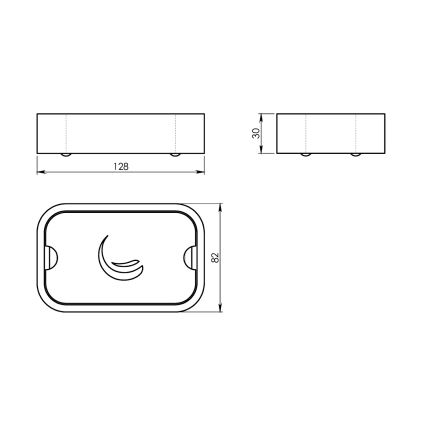 Gedy - Posuda za sapun NINFEA crna/bambus