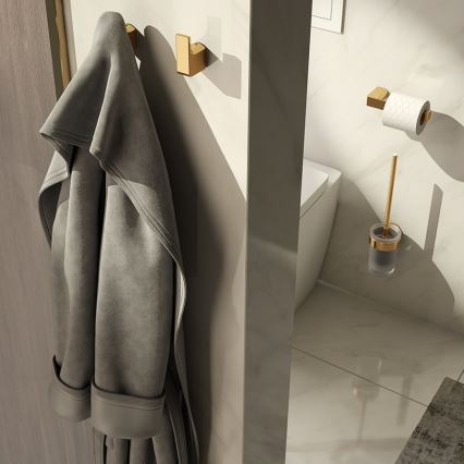 Gedy - SET od 2 zidne kuke PIRENEI mat zlatna