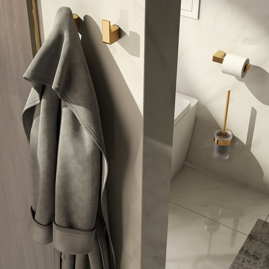 Gedy - SET od 2 zidne kuke PIRENEI mat zlatna