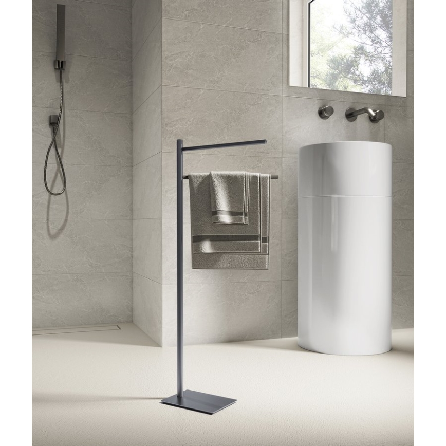 Gedy - Stalak za peškire TRILLY 83,5 cm metalno siva