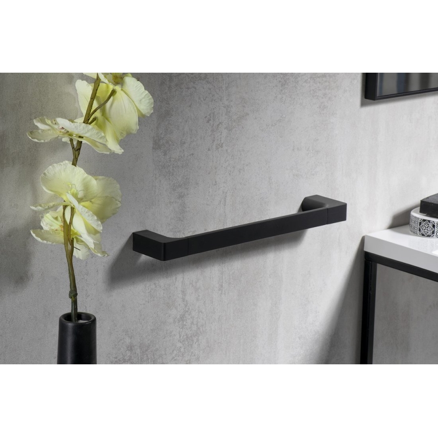 Gedy - Zidna vešalica za peškire PIRENEI 6,6x35 cm mat crne boje