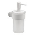 Gedy - Zidni dozator sapuna PIRENEI 110 ml mlečno staklo/mat bela