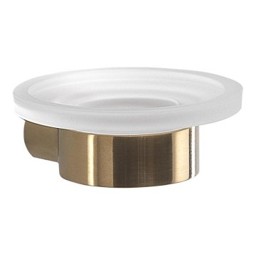 Gedy - Zidni držač sapuna PIRENEI mlečno staklo/matirano zlato