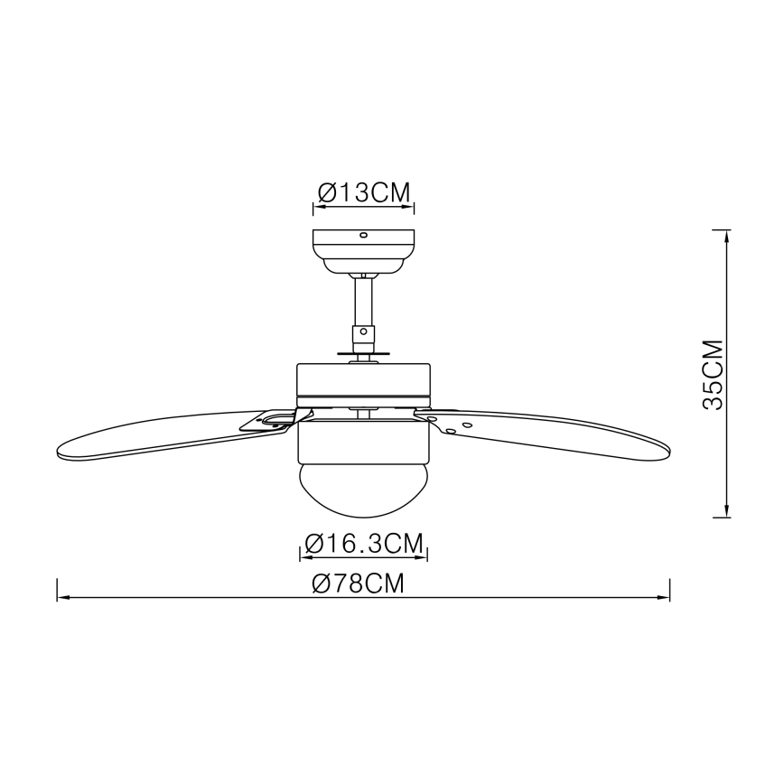 Globo - Plafonski ventilator 1xE14/60W/230V