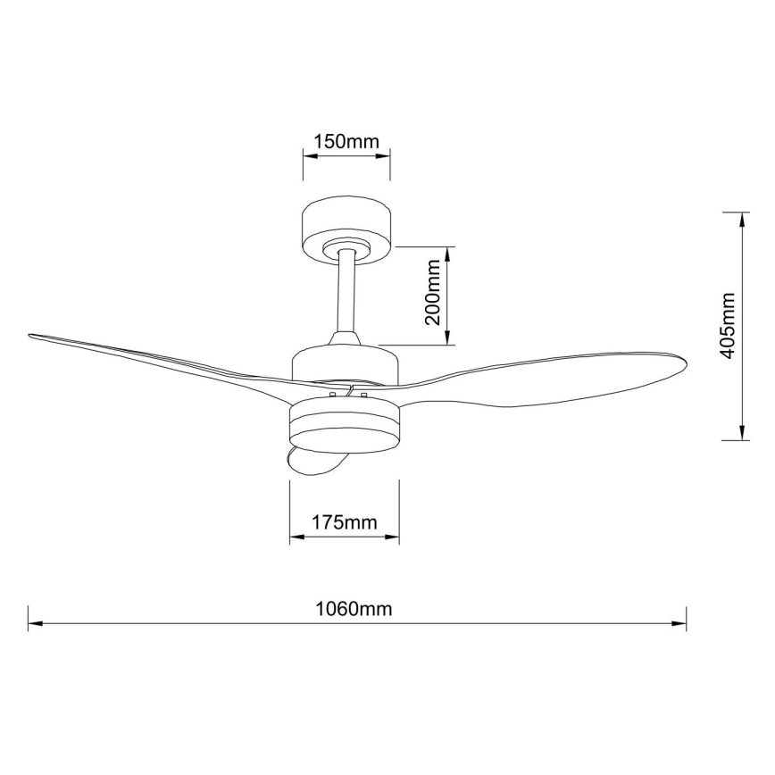 Globo - LED prigušiva plafonski ventilator LED/20W/230V 2700-6500K + daljinski upravljač