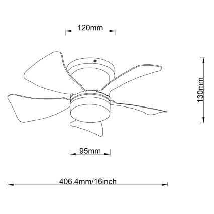 Globo - LED prigušiva stropni ventilator LED/10W/230V 3000-6500K siva + daljinski upravljač